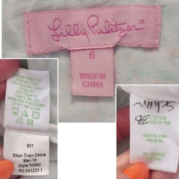 Lilly Pulitzer Y2K Discontinued Green Beach Bach Mini Janice Dress Size 6 - Picture 11 of 13